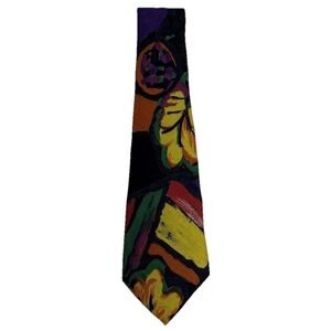 Psychedelic Vintage Don Loper Beverly Hills tie, Abstract Expressionist